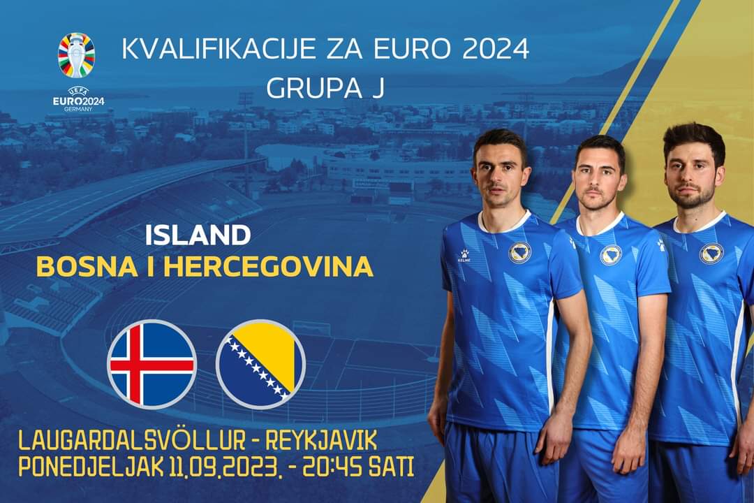 Nogometaši BiH večeras gostuju na Islandu