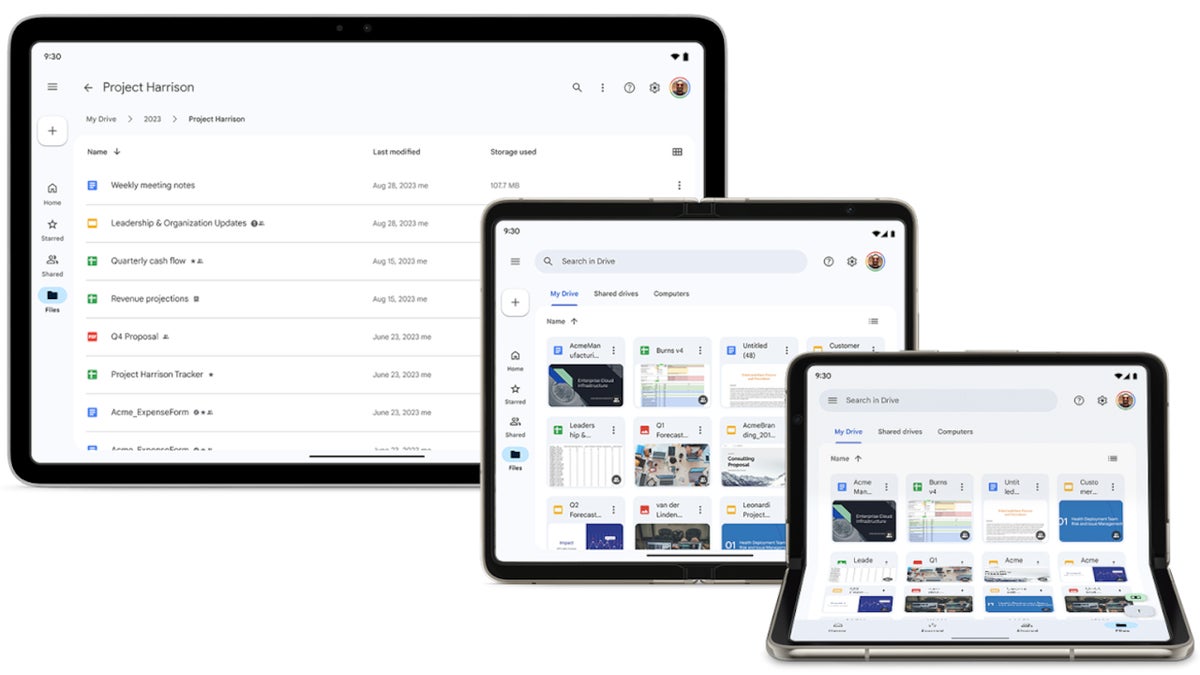 Google Drive na tabletima i foldable uređajima donosi nove značajke