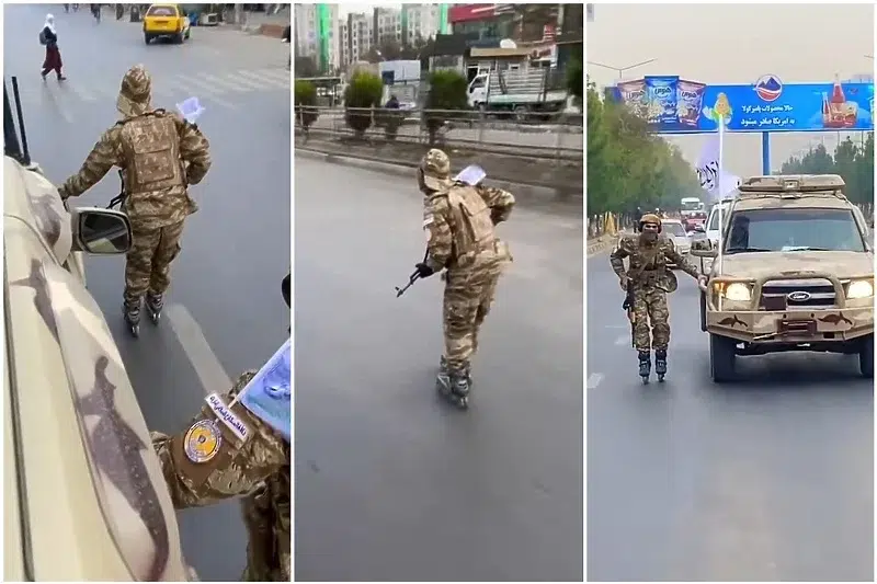 Nakon ljuljački i teretane, novi viralni video / Talibani na rolama patroliraju ulicama Kabula