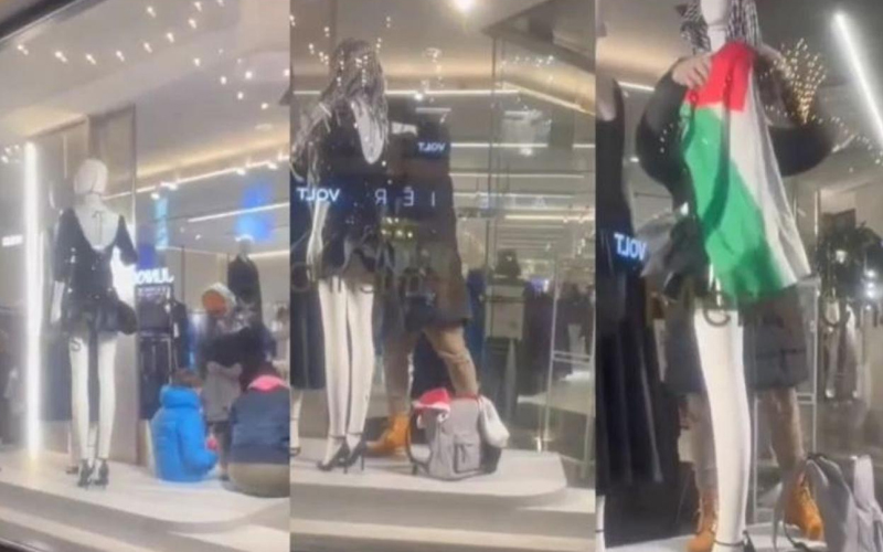 Sarajlija ušao u Zaru i okačio lutku palestinskom zastavom (video)