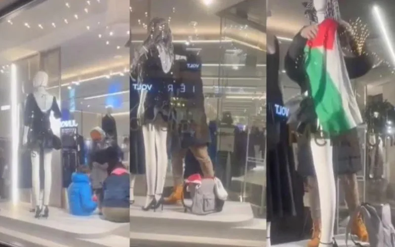 Sarajlija ušao u Zaru i okačio lutku palestinskom zastavom (video)