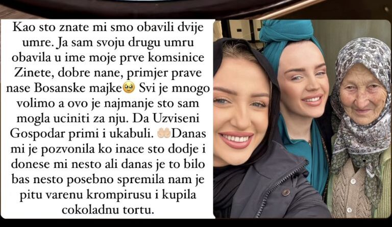 Merjem je obavila umru za svoju komšinicu, koja joj se po povratku zahvalila kako to samo majka bosanska zna