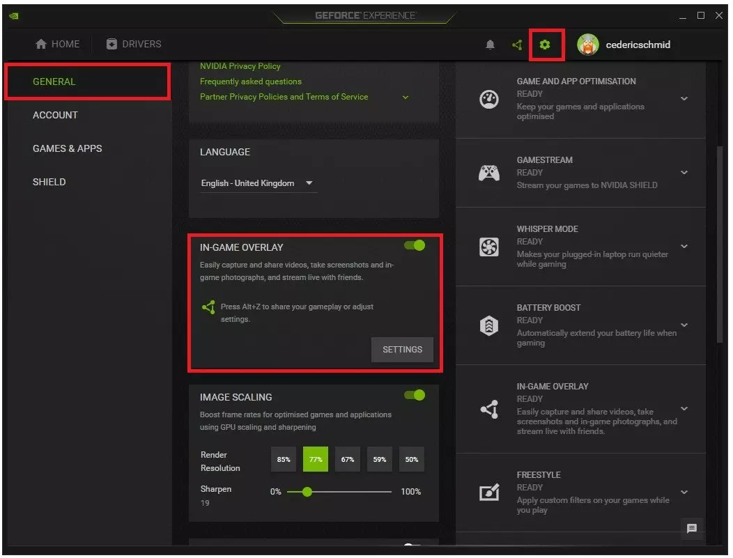 nvidia geforce experience prikaz fps