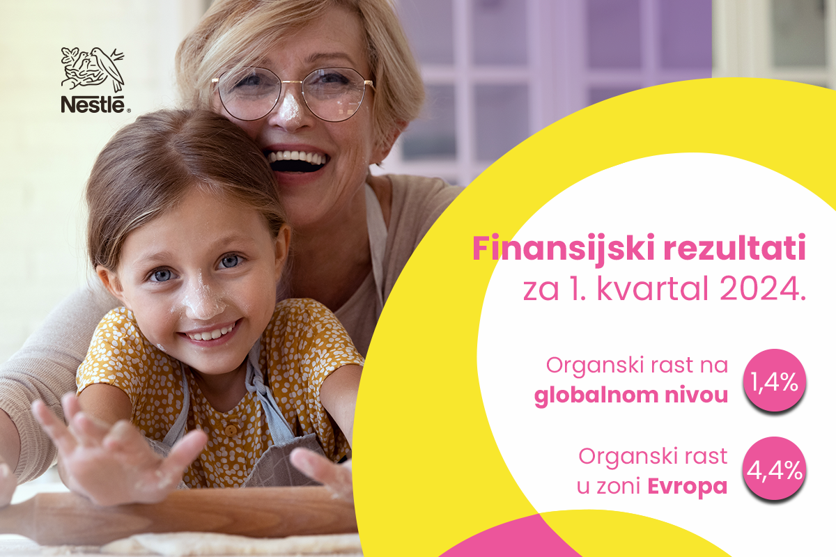 Nestlé bilježi organski rast od 1,4% u prva tri mjeseca ove godine – Poslovne novine