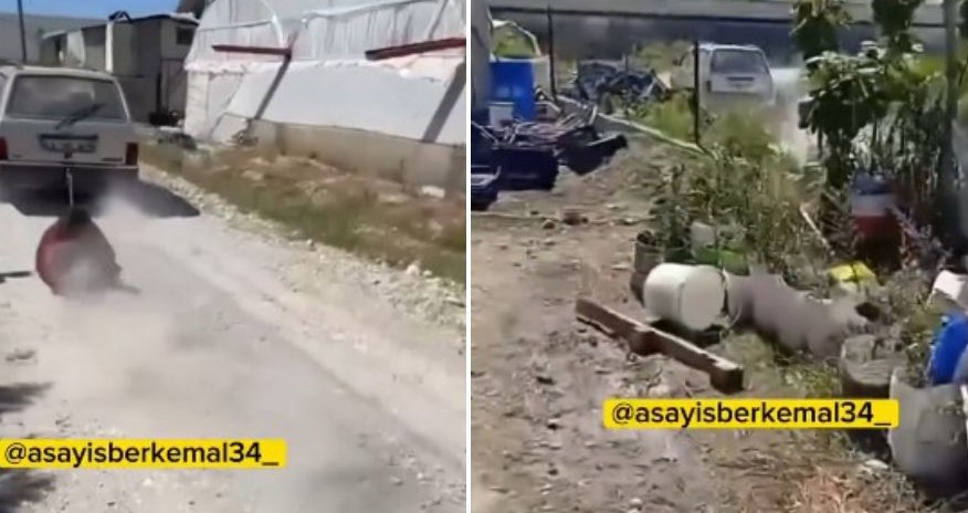 Vezao susjeda i vukao ga nekoliko metara s autom