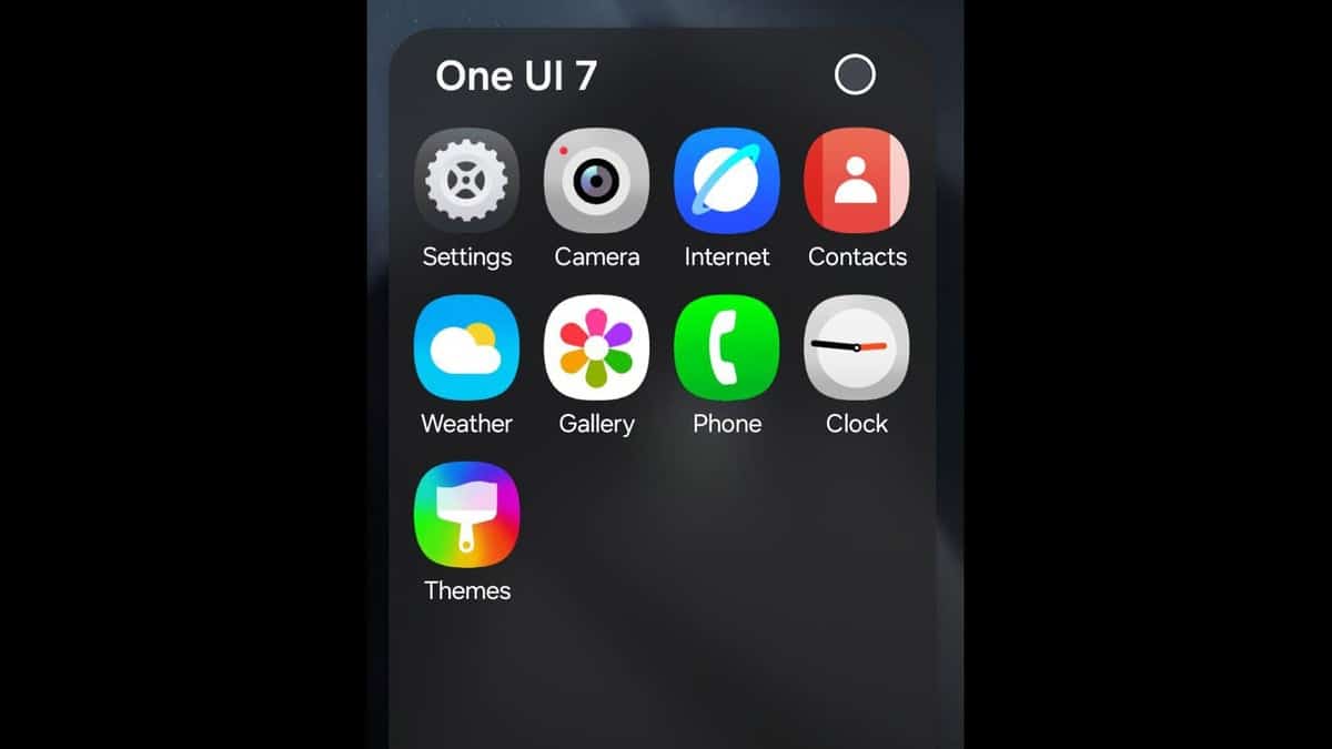 OneUI 7 – Pregled ikona