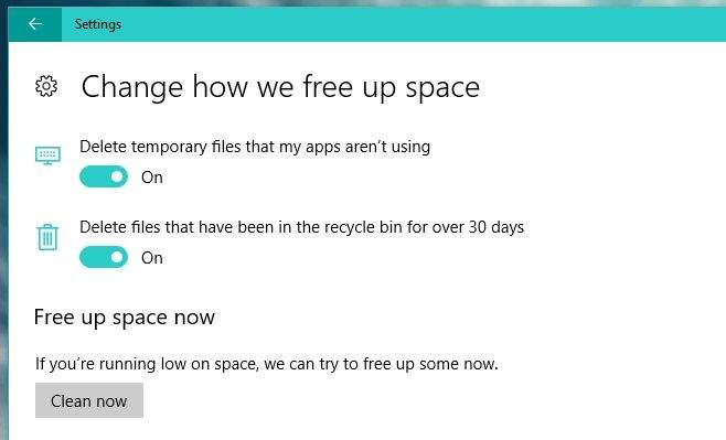 Rješavanje problema stalnog stvaranja "privremenog" profila na Windows-u windows 10-storage-sense