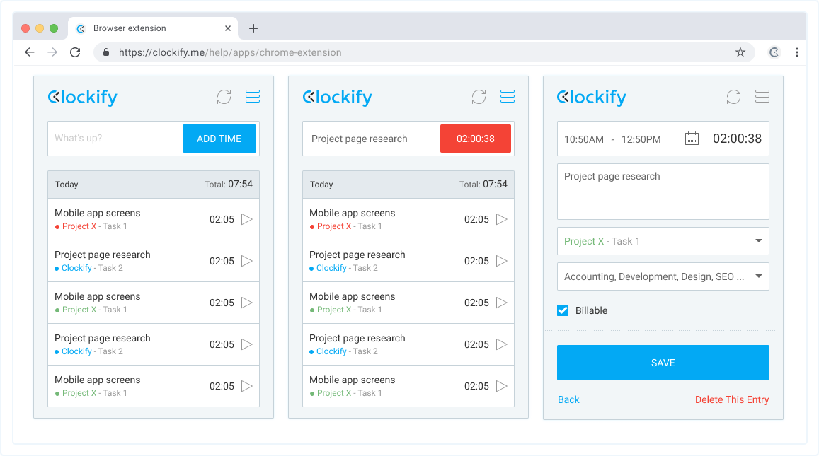 Najbolja proširenja za Google Chrome za studente clockify