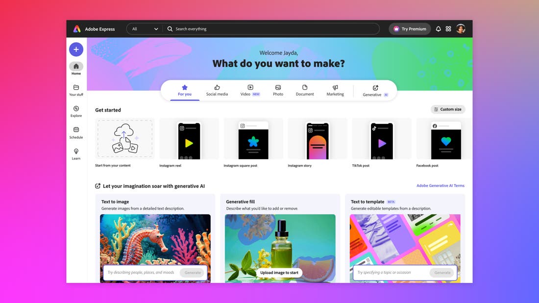 Koji su stvarno besplatni alati od Adobe-a? adobe express
