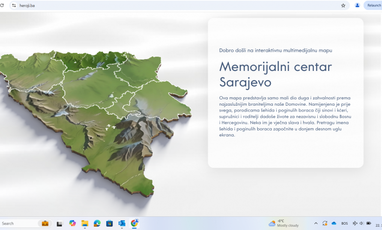 Memorijalni centar Sarajevo: U toku je ispravljanje softverske greške na platformi heroji.ba