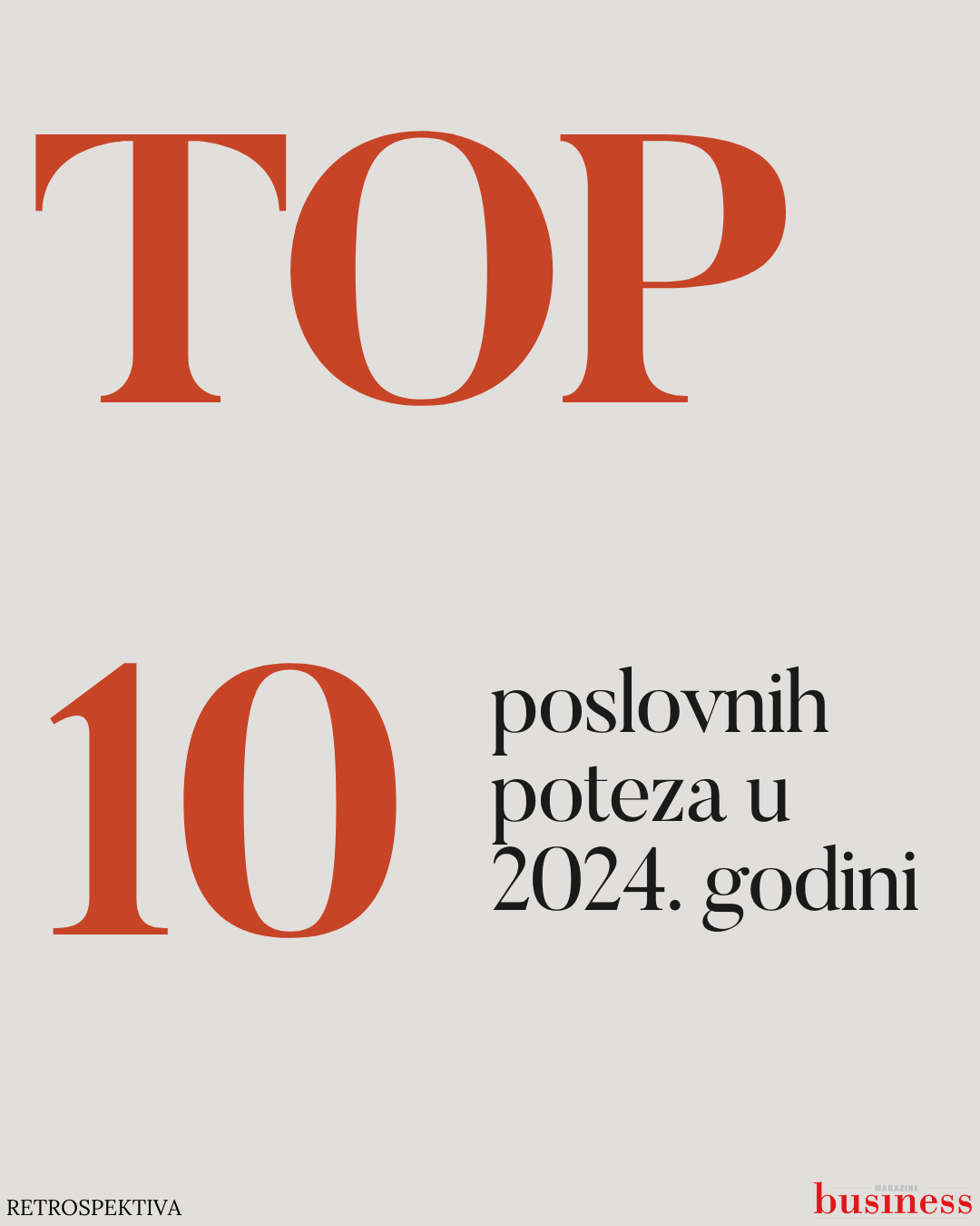 TOP 10 poslovnih poteza u 2024. godini – Business Magazine