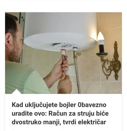 Kad uključujete bojler Obavezno uradite ovo: Račun za struju biće dvostruko manji, tvrdi električar