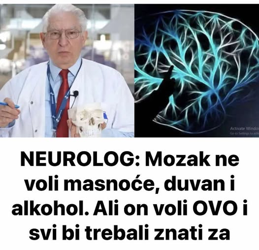 Neur0L0G Mozak Ne Voli Masnoce Duvan I Alkohol Ali On