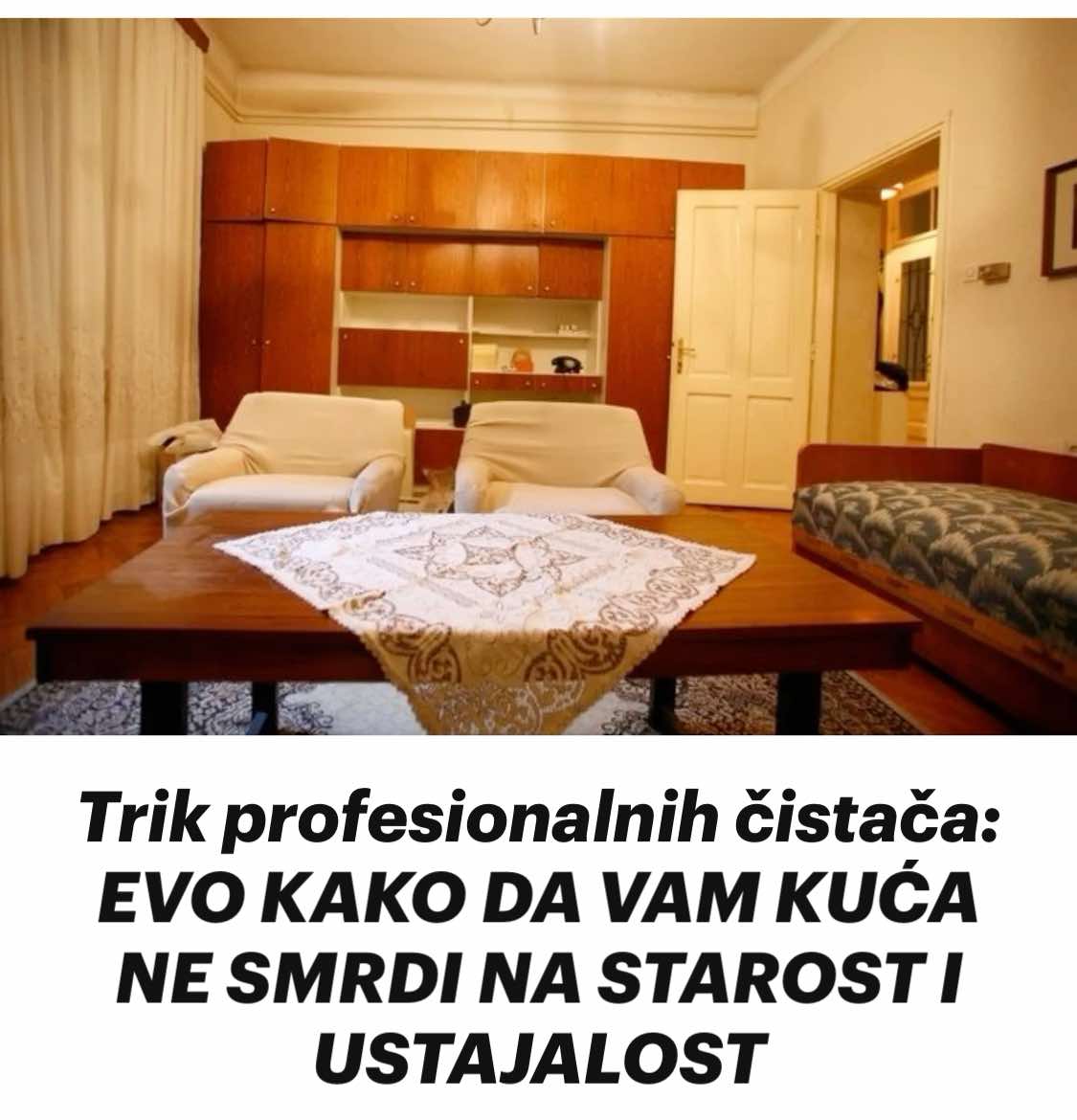 Trik profesionalnih čistača: EVO KAKO DA VAM KUĆA NE SMRDI NA STAROST I USTAJALOST