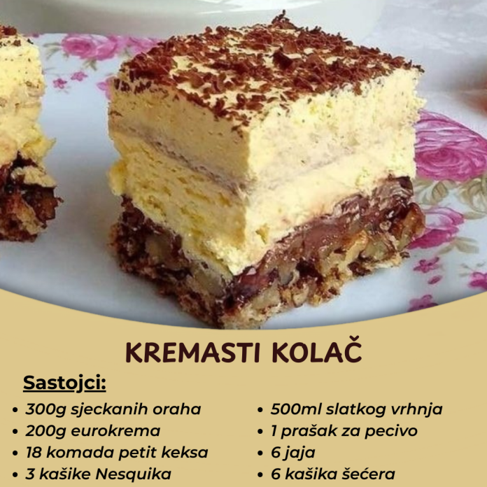 Kremasti Kolac Sa Orasima – Predivan Desrt Koji Morate Probati