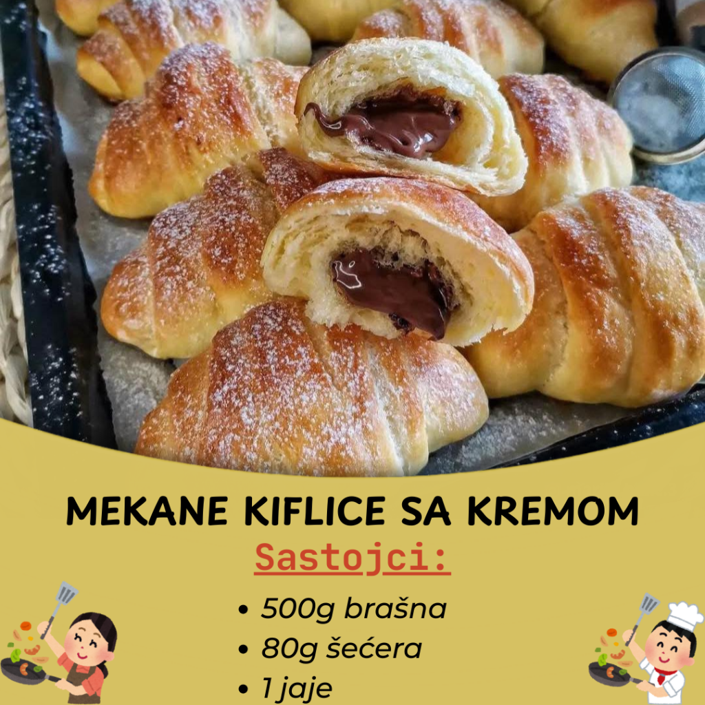 Mekane kiflice sa kremom – Toliko su sočne da se jednostavno tope u ustima!