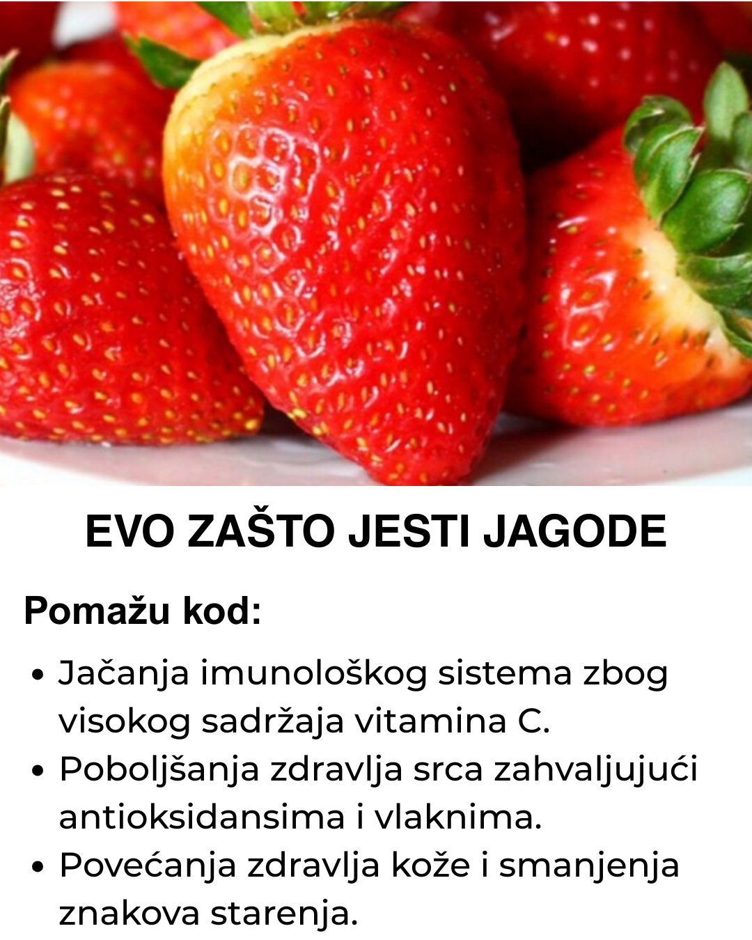 Pored toga što su ukusne, jako su i zdrave – Evo nekoliko razloga zašto bi trebali jesti jagode
