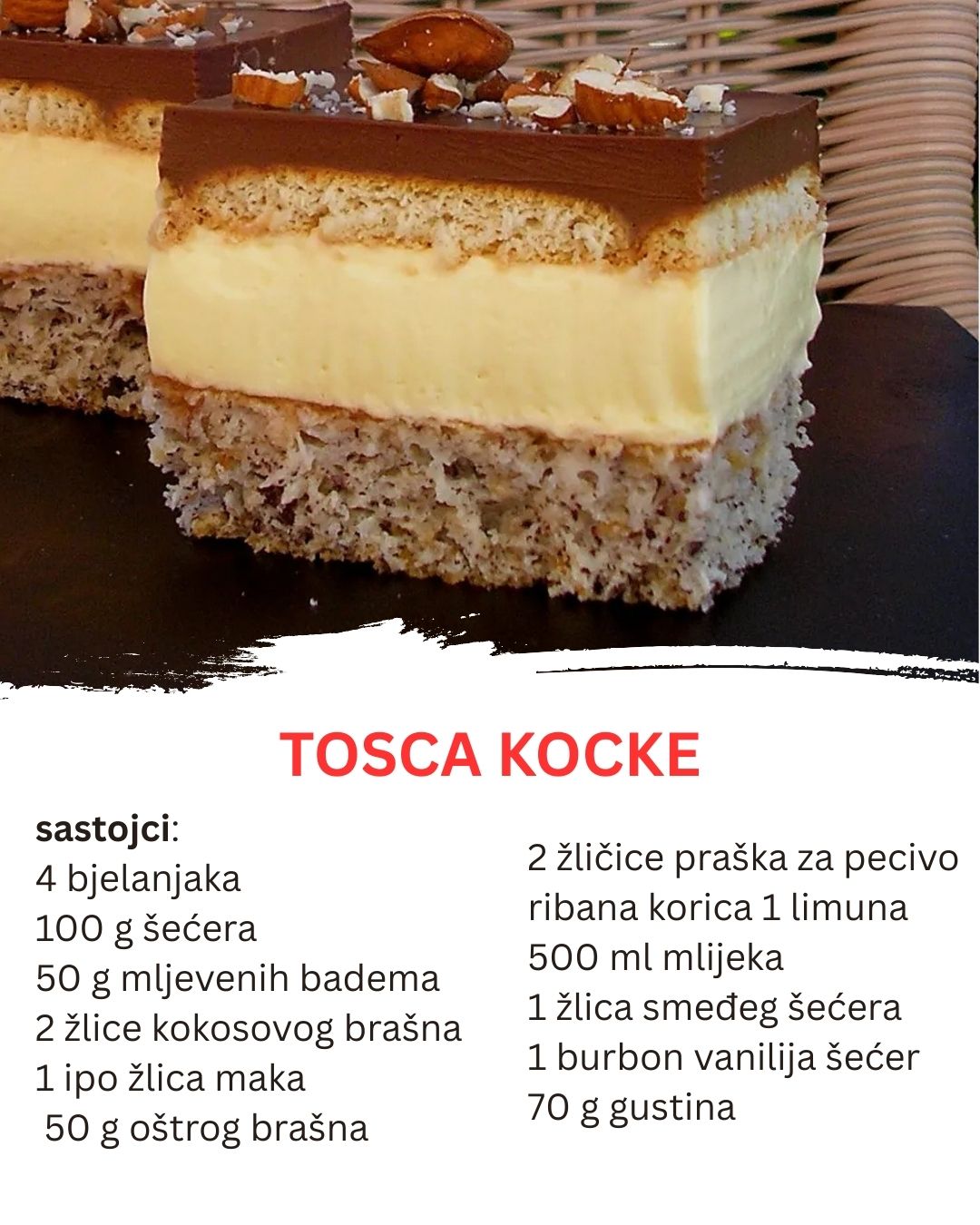 Tosca Kocke – Ukusni spoj maka i kokosa u jednostavnom kolačiću