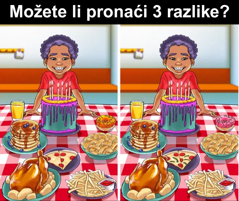 Možete li pronaći tri razlike na slikama? Ako možete, svaka vam čast!