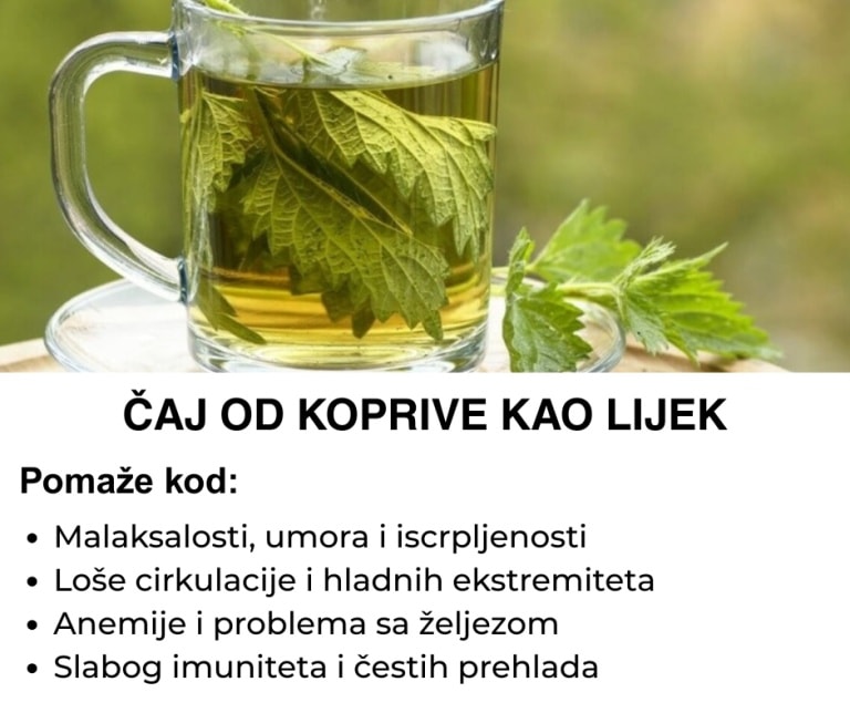 Čaj od koprive kao lijek – Evo kako se sprema i kod kojih sve bolesti pomaže