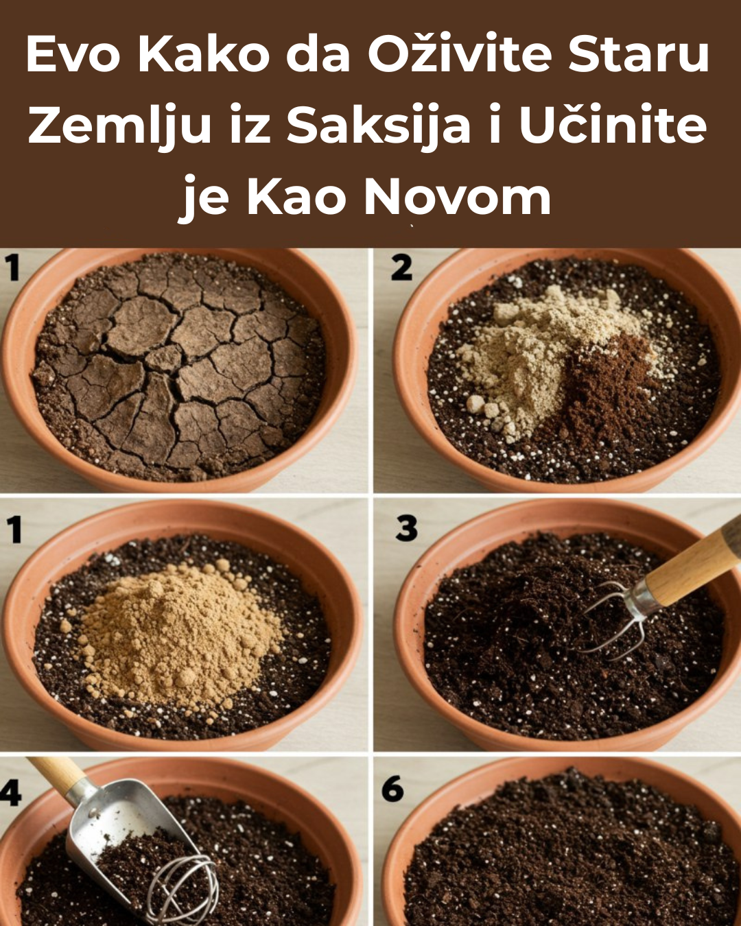 Evo Kako da Oživite Staru Zemlju iz Saksija i Učinite je Kao Novom