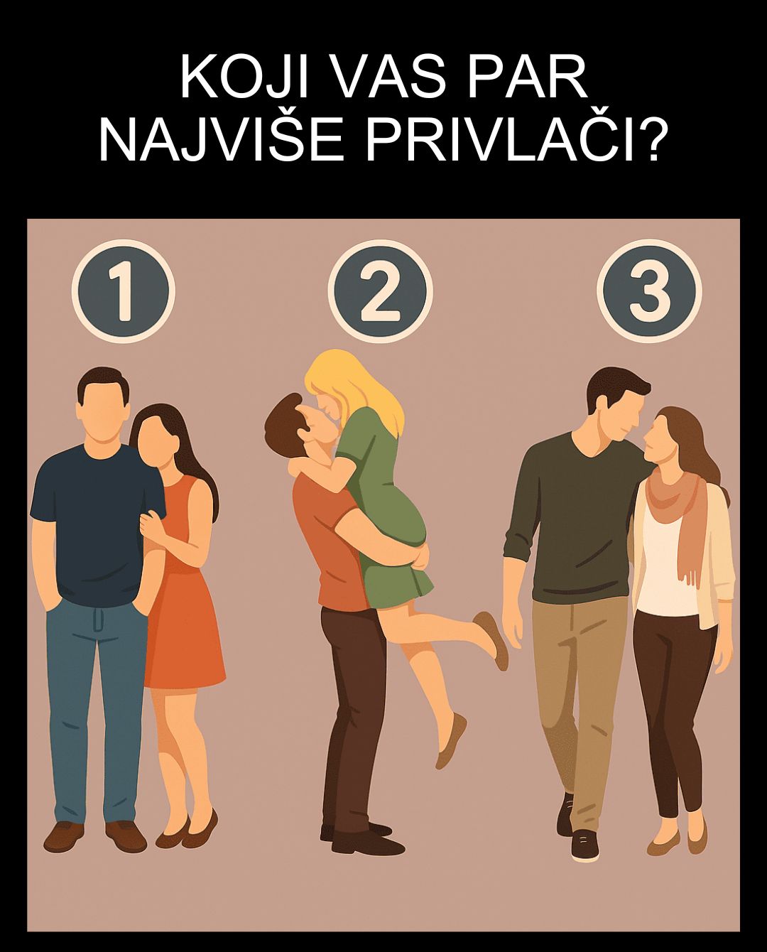 Izaberite par koji vam se čini najsretniji i otkrijte kakvi ste u ljubavnim vezama!