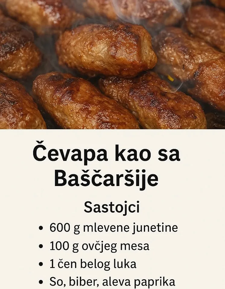 Tajna savršenih ćevapa: Napravite ih kod kuće kao iz najboljeg ćevabdžinice