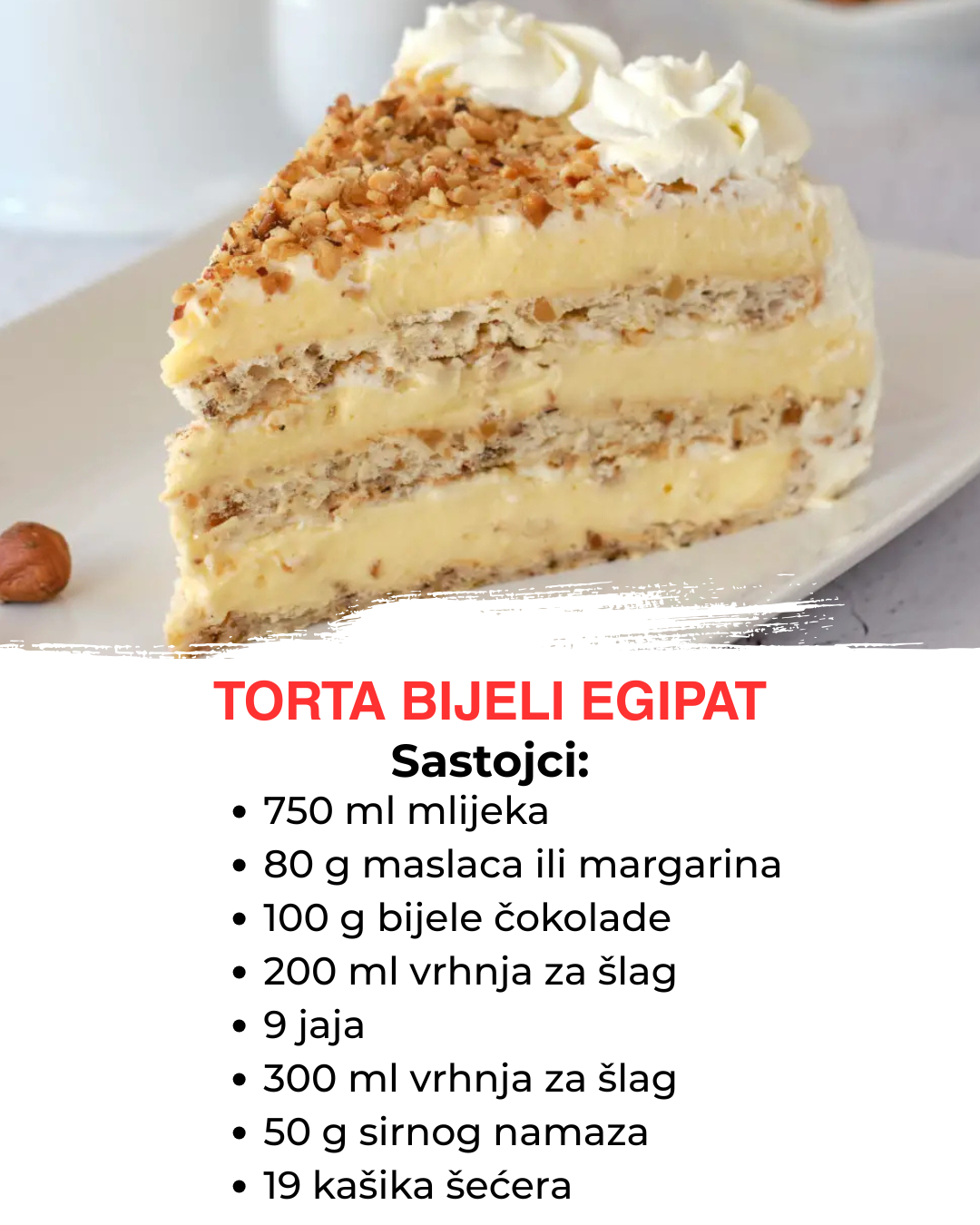 Torta Bijeli Egipat – Preukusna svečana poslastica kojoj niko ne odoli