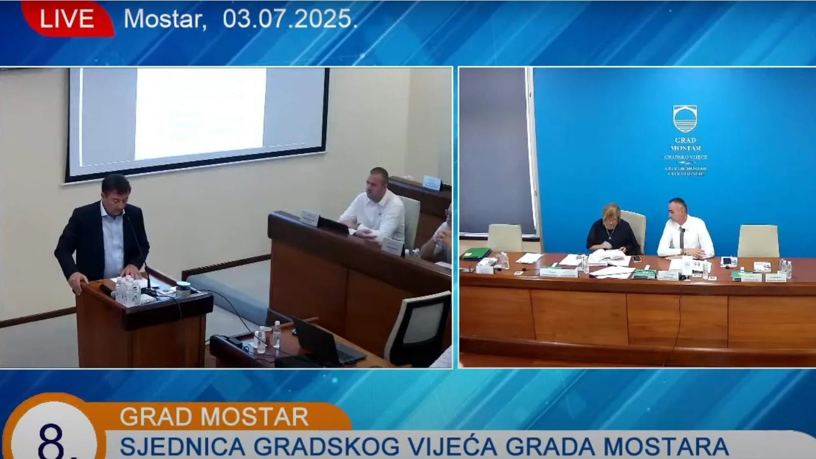 Performans Marija Kordića na sjednici Gradskog vijeća