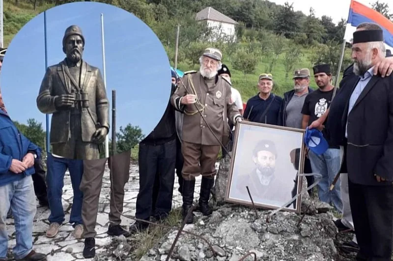 Uhapšen vlasnik imanja na kojem je postavljen spomenik četničkom zločincu Pavlu Đurišiću
