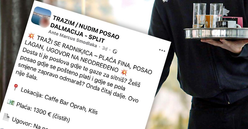 Ponuda za posao koji se (ne) odbija: Plata 1300 eura, 2 slobodna dana i pola smjene sjediš