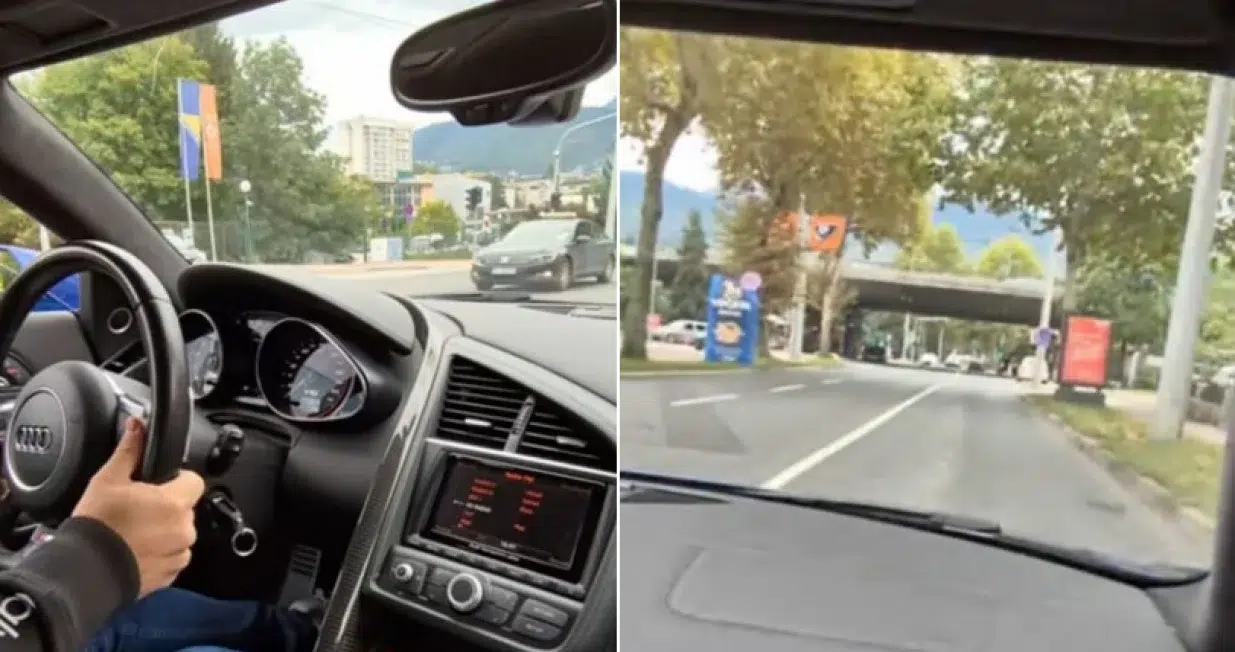 (Video) Audi divlja oko Sarajeva: Snimio je sve za Tiktok i pohvalio se s prijateljima