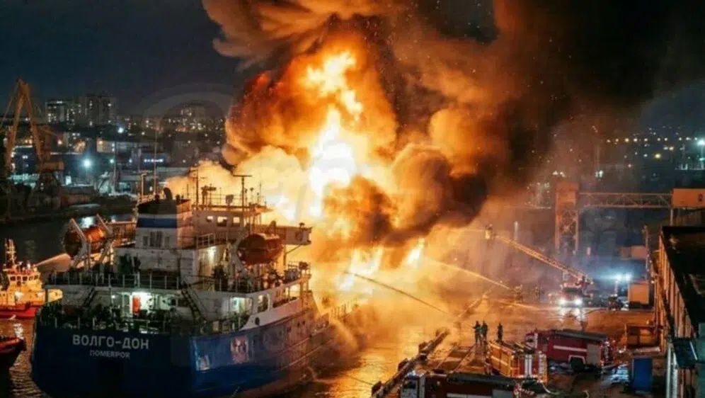 VIDEO Ukrajina napala ruski tanker, ima poginulih