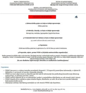 Crveno upozorenje u BiH: Meteorolozi najavljuju moguće poplave