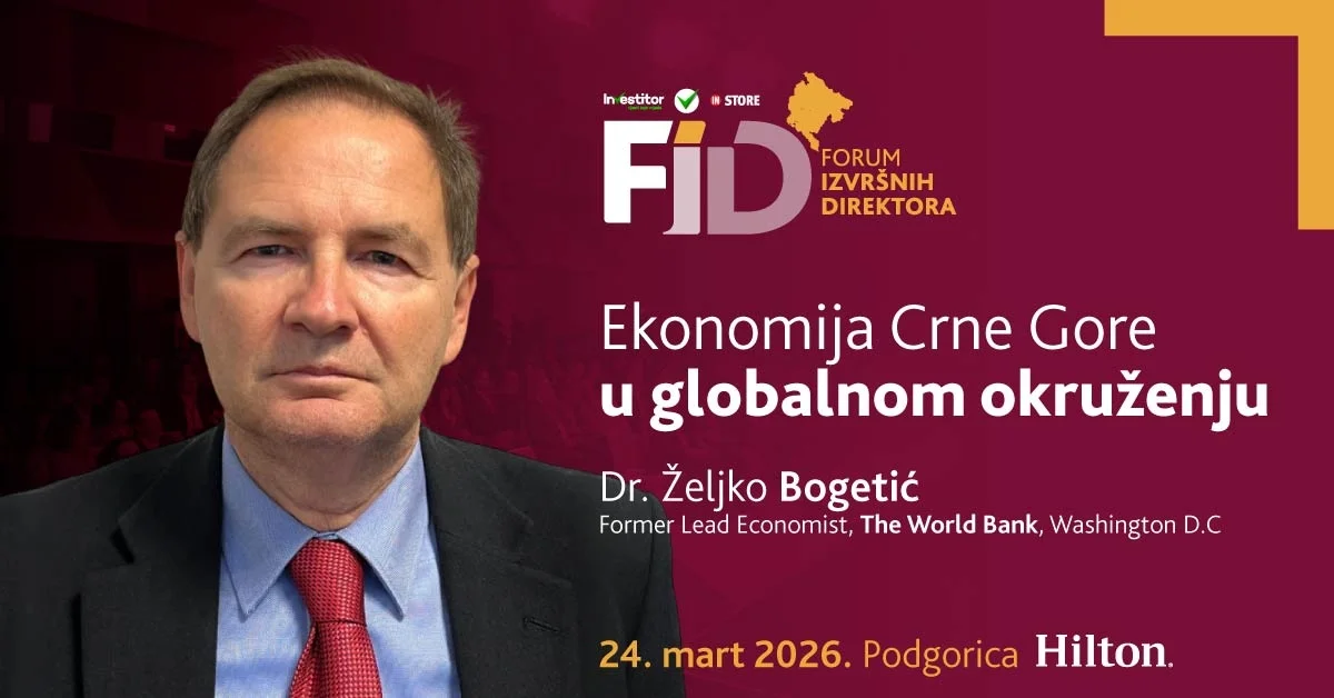 Dr Željko Bogetić dolazi na FID: Kako se mala ekonomija brani i razvija u vremenu globalnih šokova