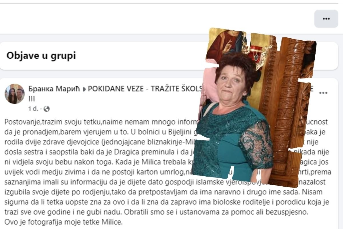 Branka traži tetku: Rekli su da je umrla, a vjeruju da je predana drugoj ženi