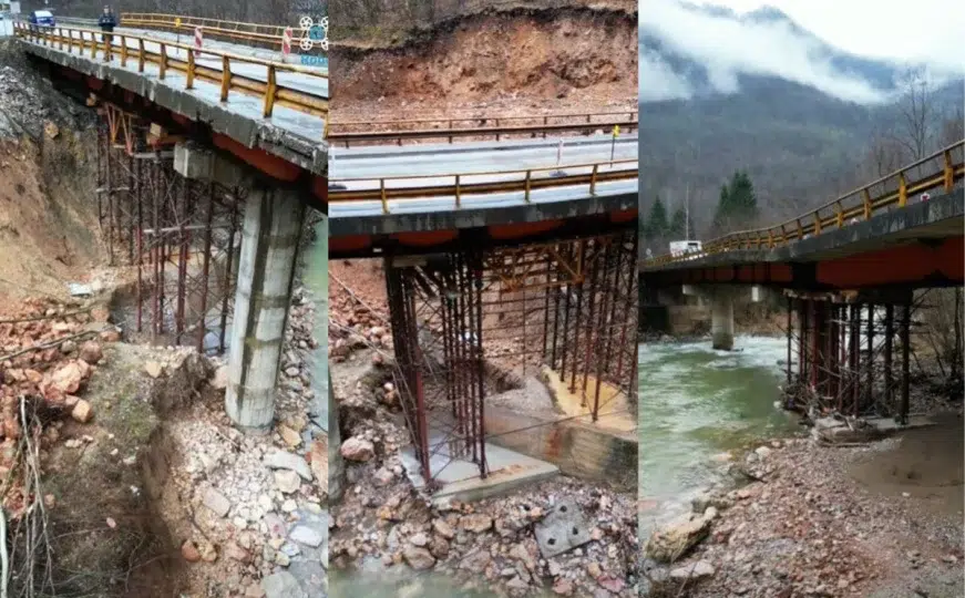 Opasnost na istoku BiH: Mostovi na rubu rušenja, drže ih improvizirani metalni stupovi
