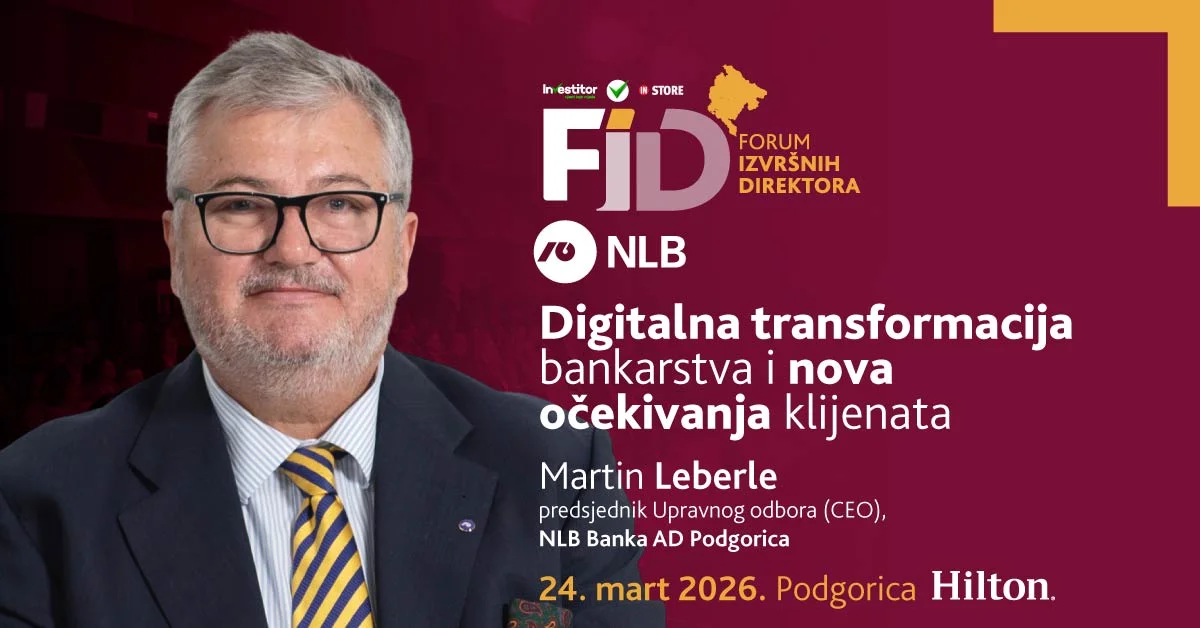 Martin Leberle (NLB banka AD Podgorica) govori na FID 2026: Finansijski sektor kao partner crnogorske ekonomije