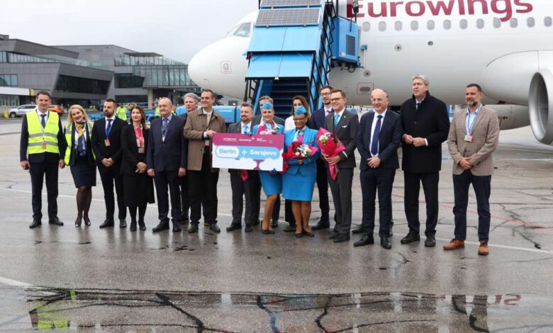 Na Međunarodnom aerodromu Sarajevo dočekan prvi avion na relaciji Berlin – Sarajevo