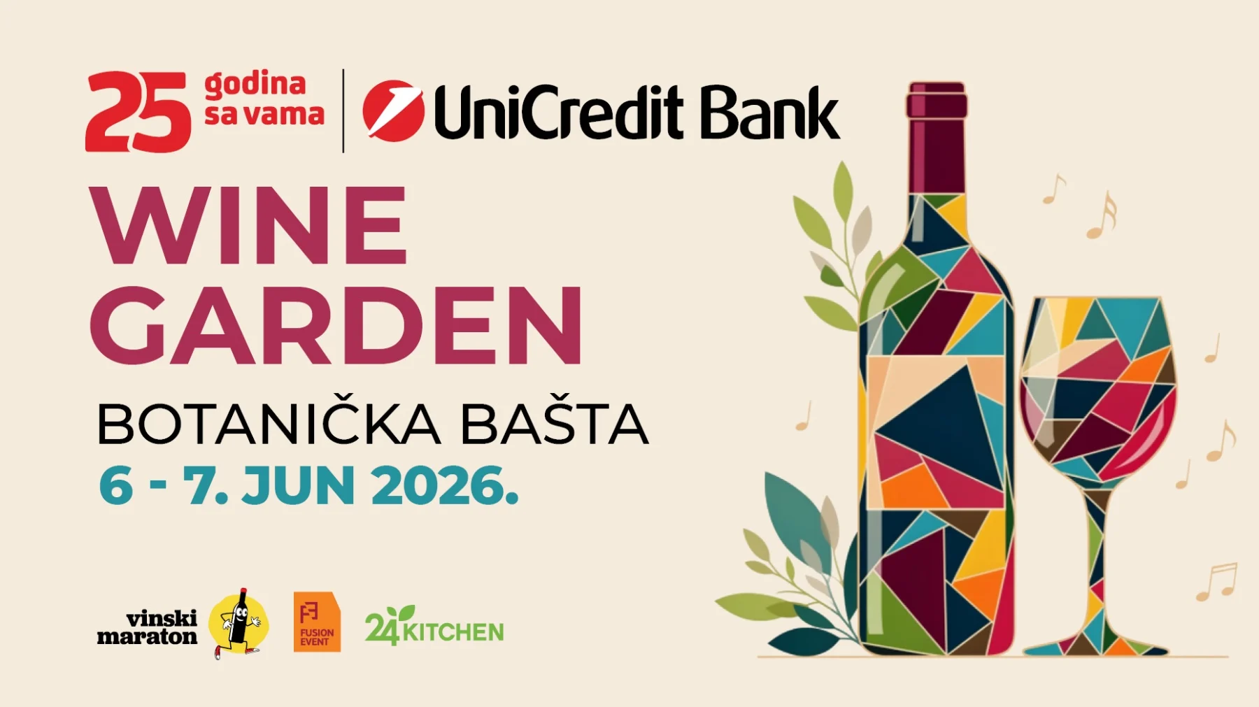 Najljepši vikend u gradu: Vinski vrt Unicredit banke 6. i 7. lipnja na Jevremovcu – dva dana degustacije, glazbe i ljetnog ugođaja u Botaničkom vrtu
