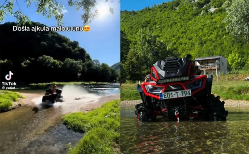 Sramotna snimka s Une: ATV-i divljaju rijekom, traže se strože kazne za ovakve prekršaje