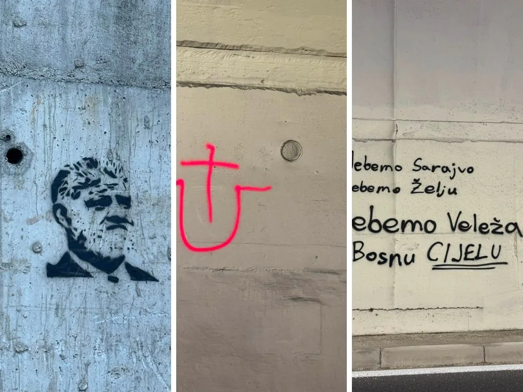 Sramne poruke kod Prozora: Ustaško “U”, ime Praljka i “Mrzim Sarajevo”